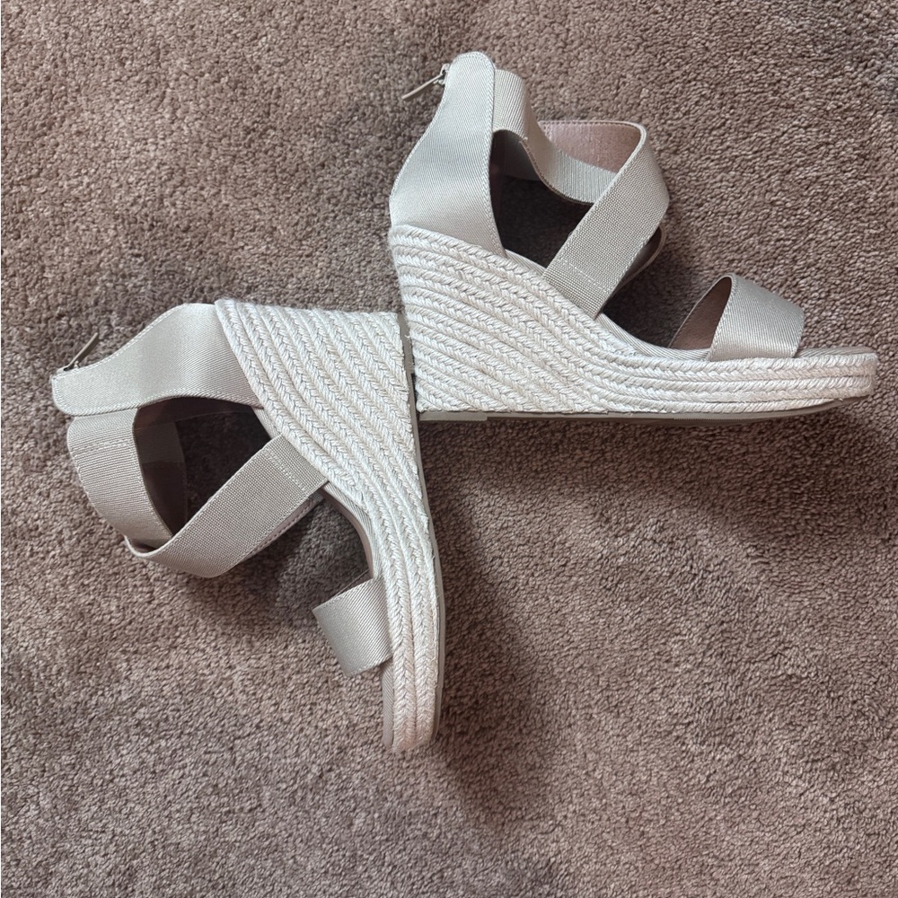 Stretch platform wedge sandals - Picture 3 of 6